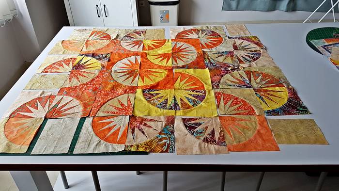 Colour balancing a quilt before sewing
